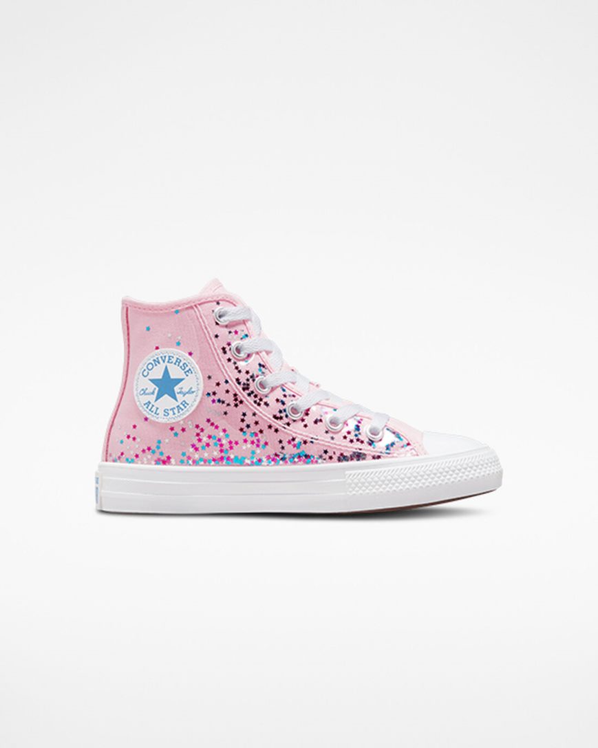 Tenis Converse Chuck Taylor All Star Encapsulated Glitter Cano Alto Menina Laranja Rosa Azuis | PT U0573T9